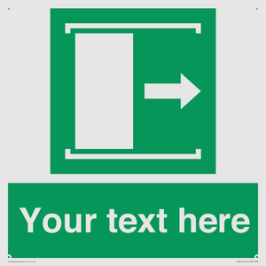 Custom sign safe condition Door slides right to open